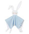 Peluche de conejo para bebé de punto azul ACIER/blanco MARSHMALLOW