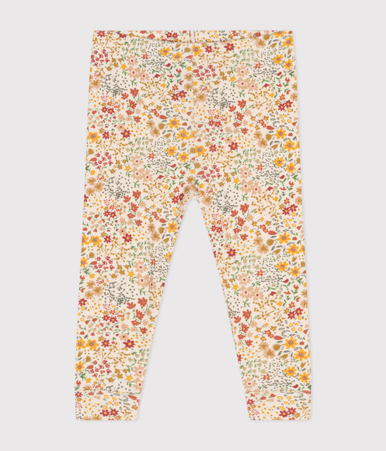 Leggings de algodón para bebé blanco AVALANCHE/ MULTICO