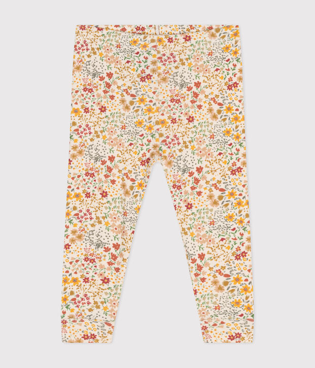 Leggings de algod&oacute;n para beb&eacute; crudo/multicolor