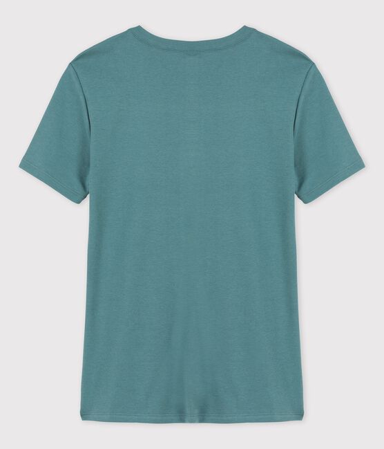 Camiseta L'ICONIQUE con cuello redondo de algodón de mujer verde BRUT