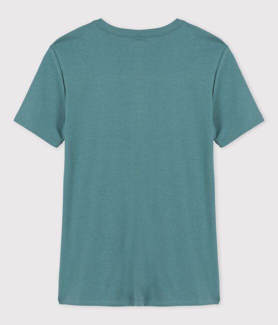 Camiseta L'ICONIQUE con cuello redondo de algodón de mujer verde BRUT