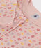 Pijama infantil ajustado de algodón con estampado de flores SALINE/ MARSHMALLOW