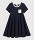Vestido de manga corta de punto de niña