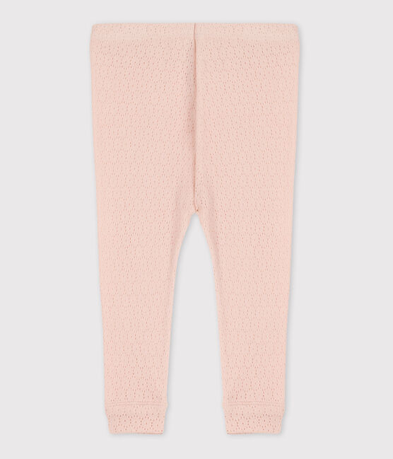 Leggings de algodón calado para bebé rosa SALINE