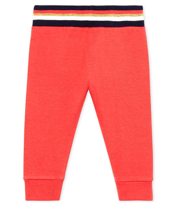 Pantal&oacute;n de tela t&uacute;bica para beb&eacute; ni&ntilde;a rojo