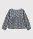 Blusa estampada de gasa de algodón de niña