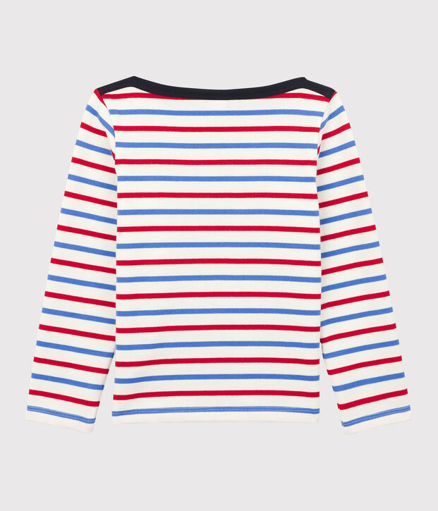 Marinera de algod&oacute;n de ni&ntilde;a / ni&ntilde;o blanco/azul/rojo