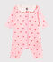 Bodyjama sin pies de punto 1x1 estampado para bebé niña rosa VIENNE/blanco MULTICO