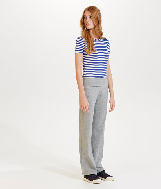 Pantalón de baile de jersey lycra liso para mujer gris Subway Chine