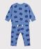 Conjunto de sudadera y pantal&oacute;n para beb&eacute; de algod&oacute;n con estampado de animal azul/multicolor