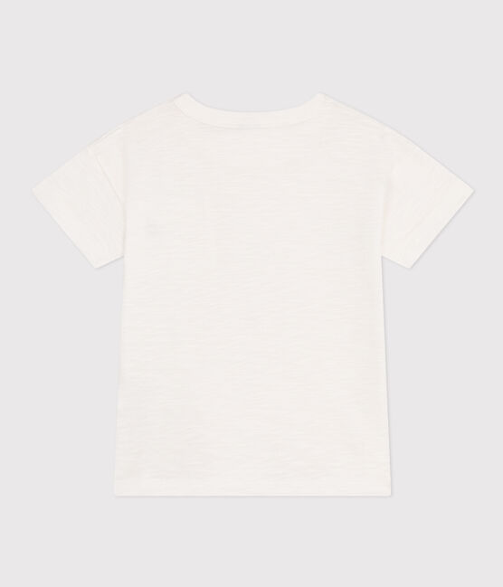 Camiseta de punto flameado para niño blanco MARSHMALLOW