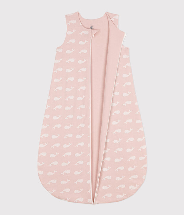 Saco de algod&oacute;n con ballenas rosas TOG 2 rosa/blanco