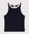 Camiseta sin mangas de rizo para niña azul SMOKING