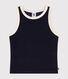 Camiseta sin mangas de rizo para niña