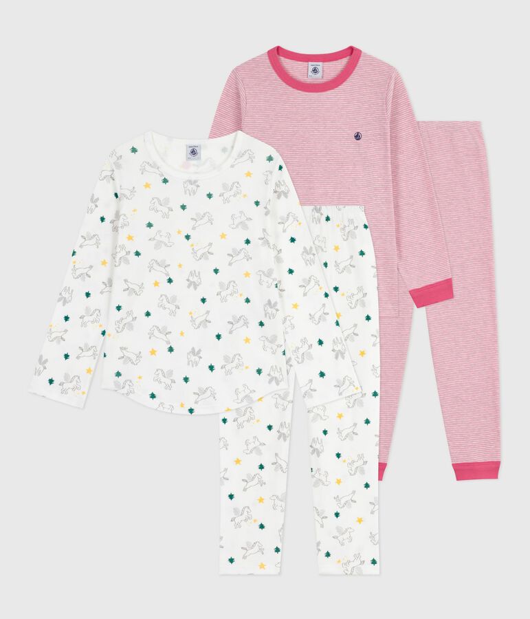 Juego de pijamas infantiles de algod&oacute;n estampado multicolor