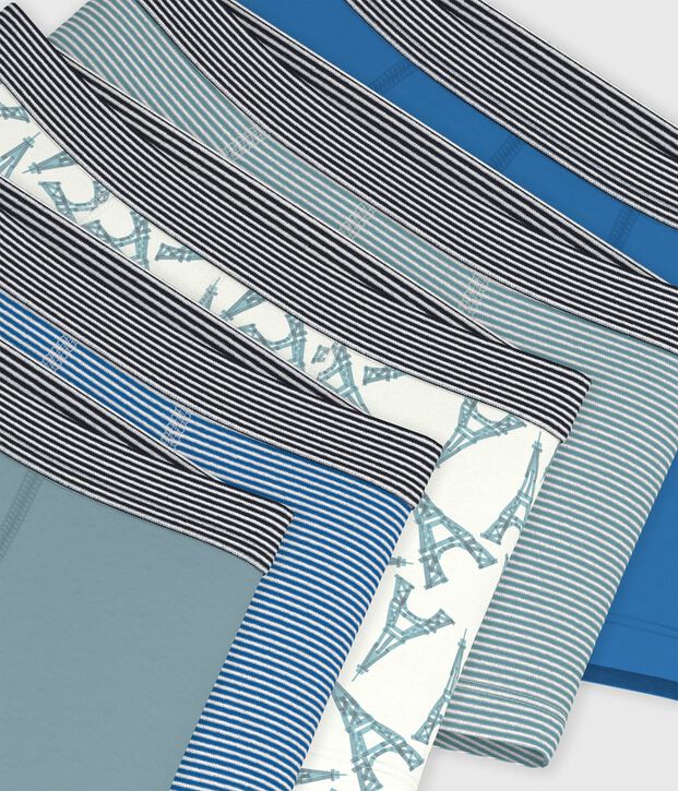 Juego de b&oacute;xeres infantiles de algod&oacute;n con estampado de Torre Eiffel multicolor