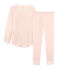 Pijama de algodón infantil para niña blanco MARSHMALLOW/rosa ROSAKO