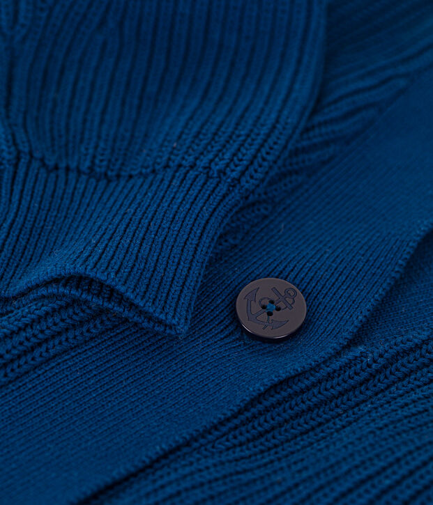 Chaqueta de punto ingl&eacute;s de algod&oacute;n para mujer azul