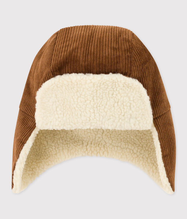 Gorro chapka de terciopelo para ni&ntilde;o/ni&ntilde;a marron