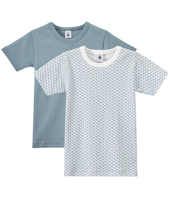 Lote de 2 camisetas de manga corta para niño blanco LOT