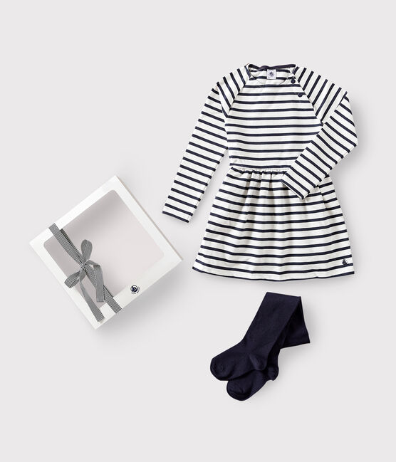 Estuche de regalo con vestido y leotardos para niña variante 1