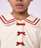 Vestido infantil liso de terciopelo de manga larga MILK