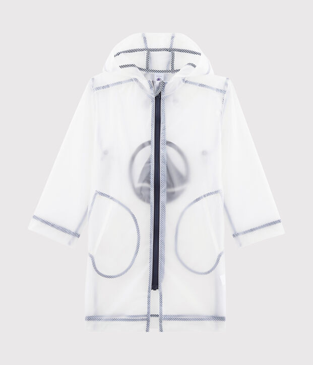 Chubasquero transparente para ni&ntilde;o unisex azul