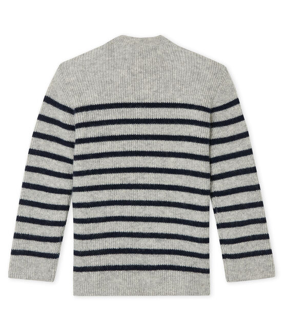 Jersey de cachemira para bebé niño gris BELUGA/azul SMOKING