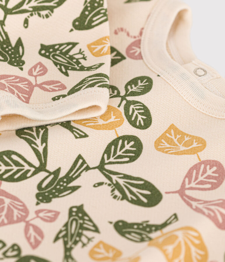 Sudadera de mulet&oacute;n de beb&eacute; crudo/multicolor