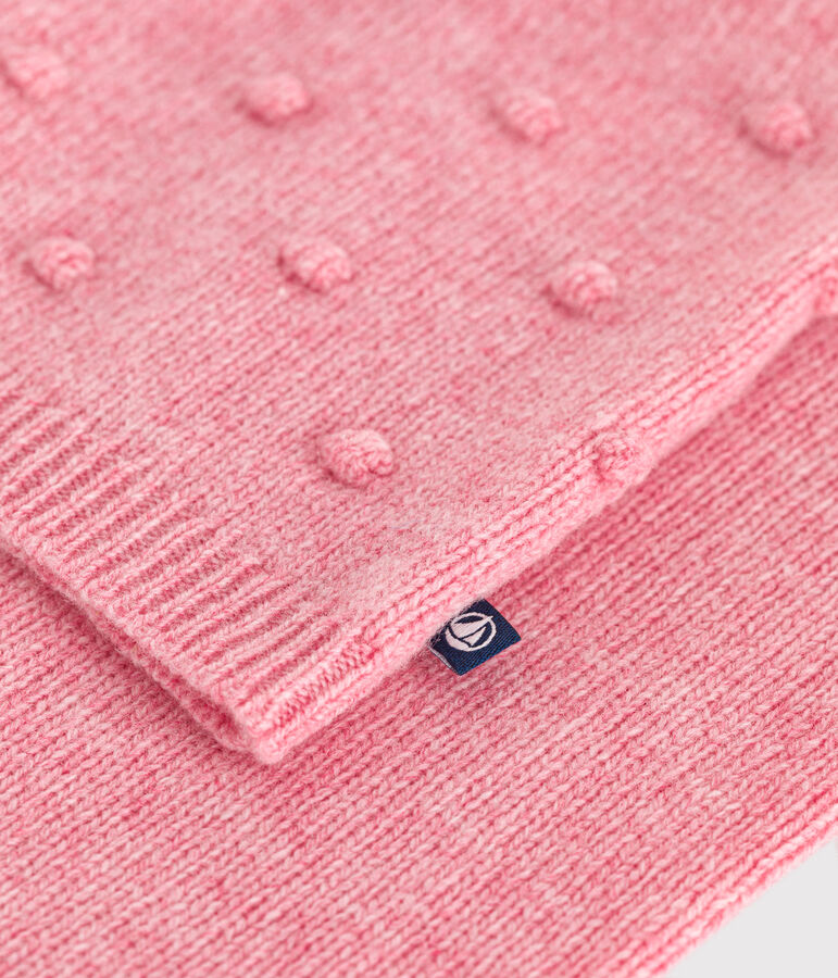 C&aacute;rdigan de punto tricotado con lana para ni&ntilde;a rosa ROSELINE CHINE