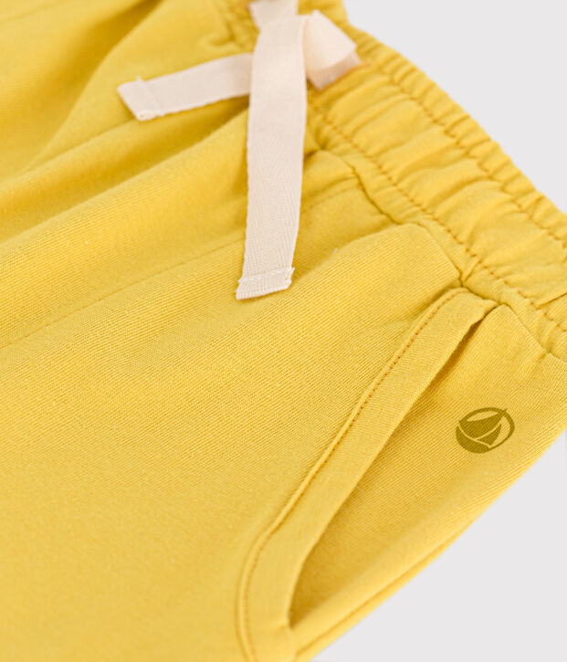 Pantal&oacute;n corto de algod&oacute;n de ni&ntilde;a amarillo