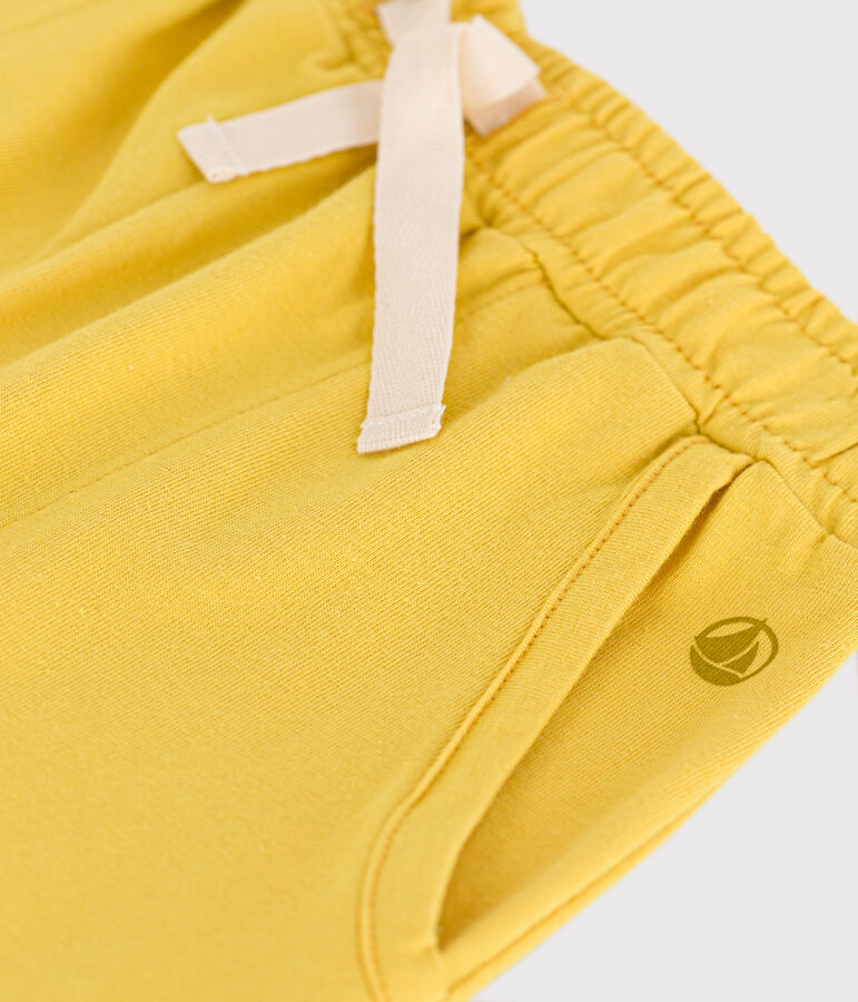 Pantal&oacute;n corto de algod&oacute;n de ni&ntilde;a amarillo NECTAR