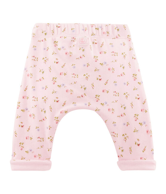 Pantalón para bebé mixto rosa VIENNE/blanco MULTICO