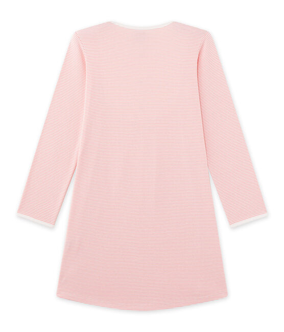 Camisón milrayas para niña rosa GRETEL/blanco LAIT