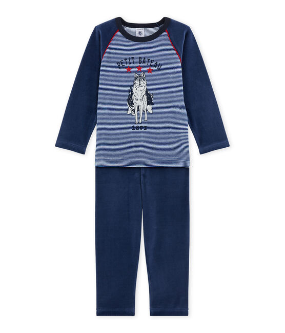 Pijama de lobo para niño azul SURF/azul MAJOR/ ECUME