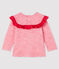 Blusa de manga larga para bebé niña rosa POPPY/blanco MARSHMALLOW