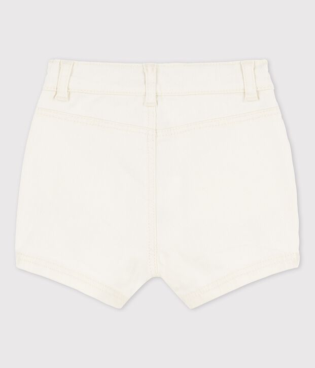 Shorts de tejido vaquero de beb&eacute; crudo