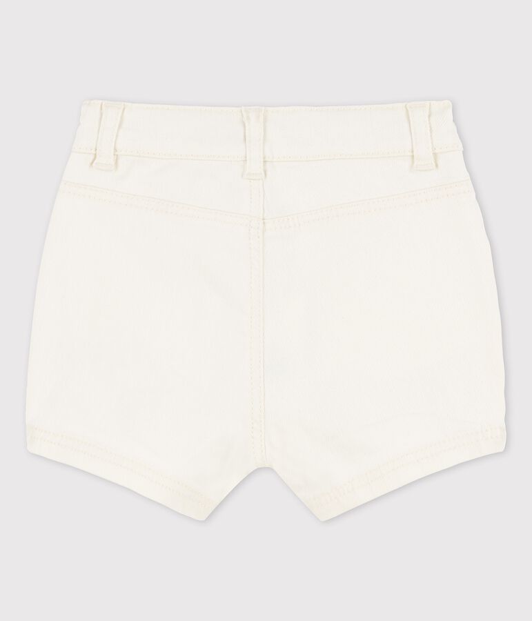 Shorts de tejido vaquero de beb&eacute; crudo