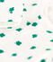 Conjunto de 2 piezas con estampado vegetal de muletón ecológico de bebé blanco MARSHMALLOW/verde GAZON