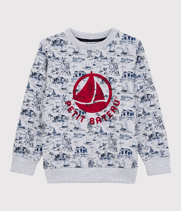 Sudadera de felpa de ni&ntilde;o gris/multicolor