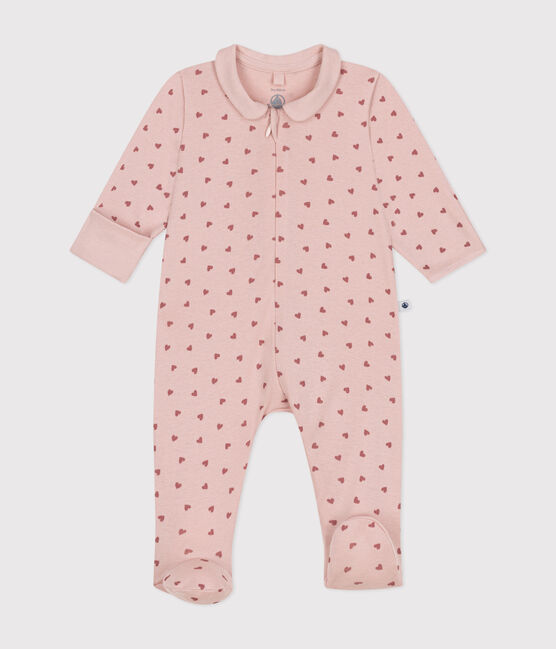 Pijama de algodón estampado para bebé rosa SALINE/ ROSEWOOD