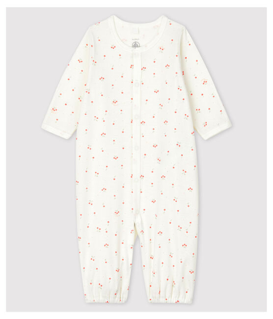 Mono saco de barquitos de bebé de algodón ecológico blanco MARSHMALLOW/blanco MULTICO