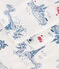 Pijama infantil corto de algodón con estampado de París blanco MARSHMALLOW/blanco MULTICO