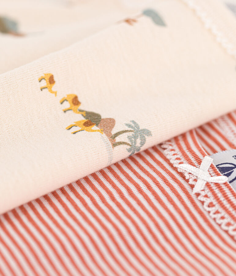 Juego de 2 camisetas de algod&oacute;n de tirantes con animales para ni&ntilde;a multicolor