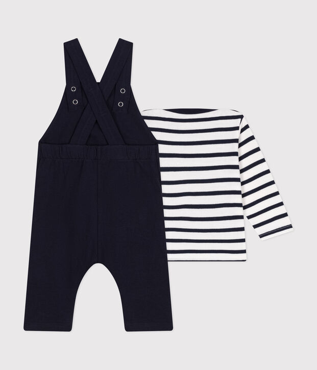 Conjunto de peto y marinera de jersey grueso para beb&eacute; multicolor