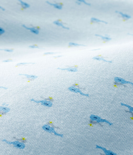 Saco de punto para bebé azul FRAICHEUR/blanco MULTICO