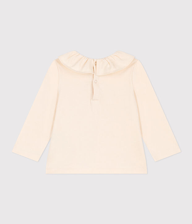 Blusa de manga larga de jersey para beb&eacute; crudo