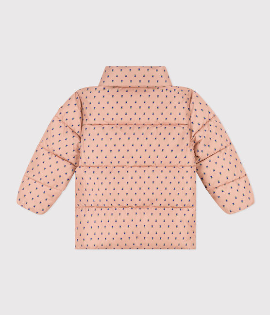 Plumífero con capucha retráctil de niña VINTAGE/ MULTICO