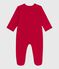 Pijama de terciopelo liso para bebé rojo TERKUIT