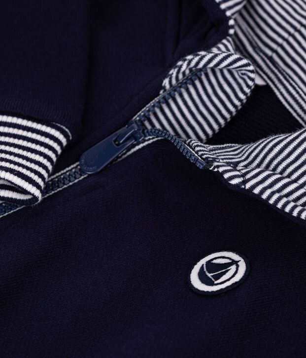 Sudadera de algod&oacute;n con capucha y detalle de rayas para beb&eacute; SOIR